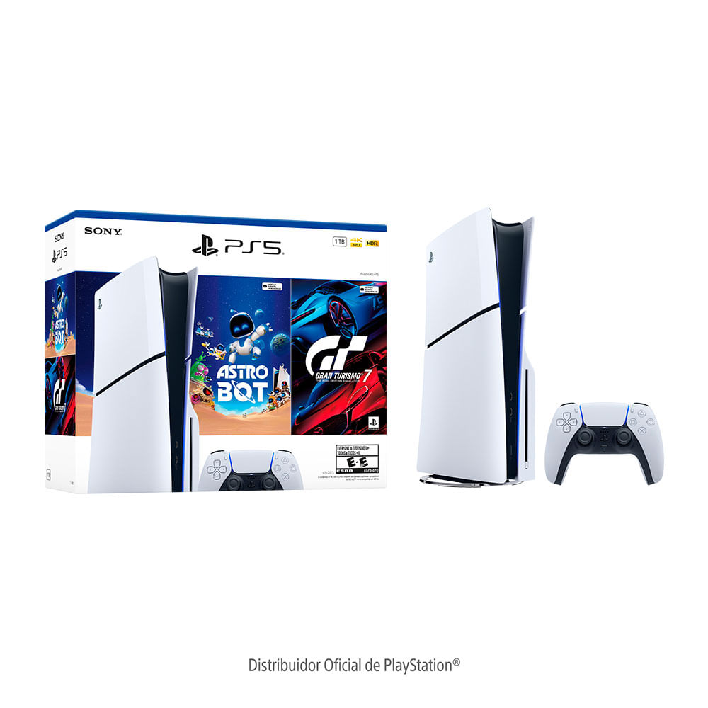 Consola PS5 Slim Standard + GT 7 & Astro Bot