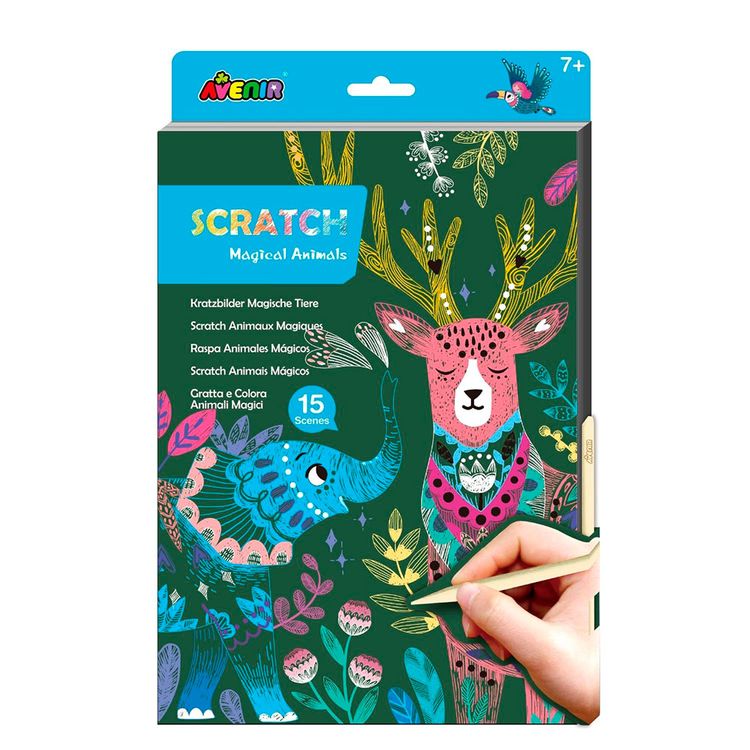 Libro A4 Avenir para Raspar Modelo Animales Mág