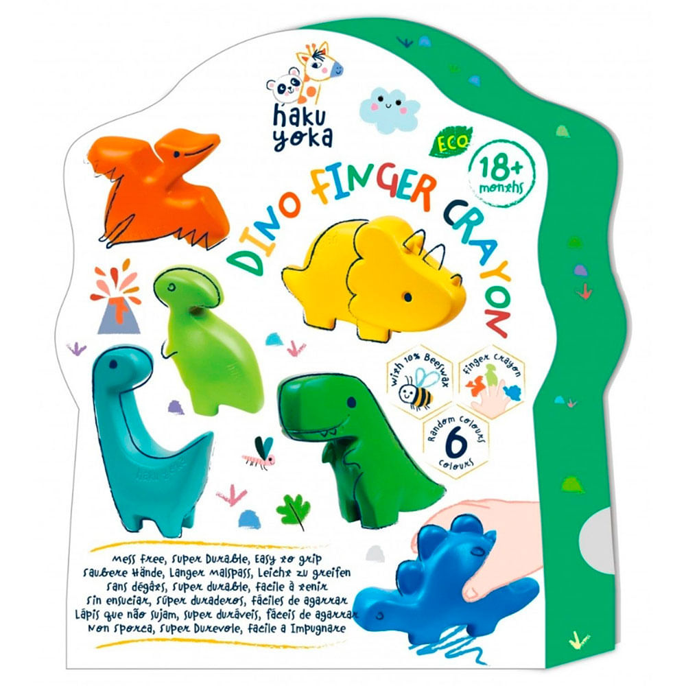 Set de Crayones Haku Yoka Modelo Dinosaurio 06un