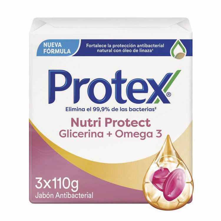 Tripack Jabón en Barra Protex Nutri Protect Omega 3 110g