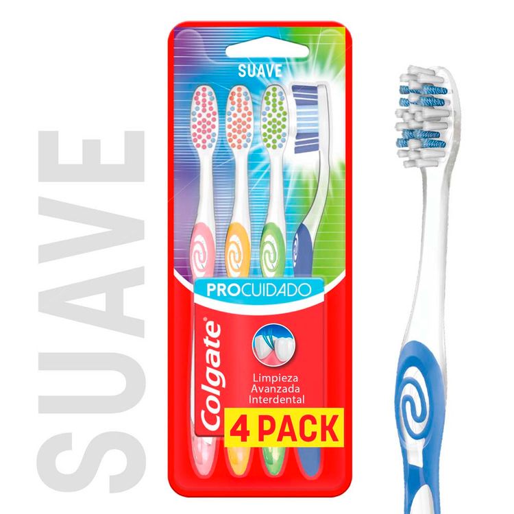 Cepillo de Dientes Colgate Pro Cuidado Suave 4un