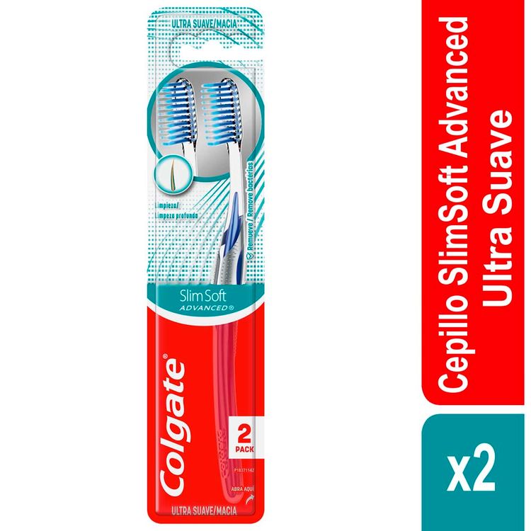 Cepillo de Dientes Colgate Slim Soft Advanced Ultra Suave 2un
