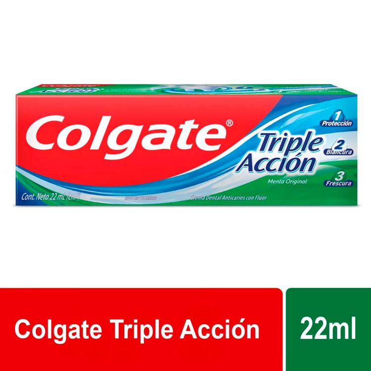 Pasta de Dientes Colgate Triple Acción Menta Original 22ml