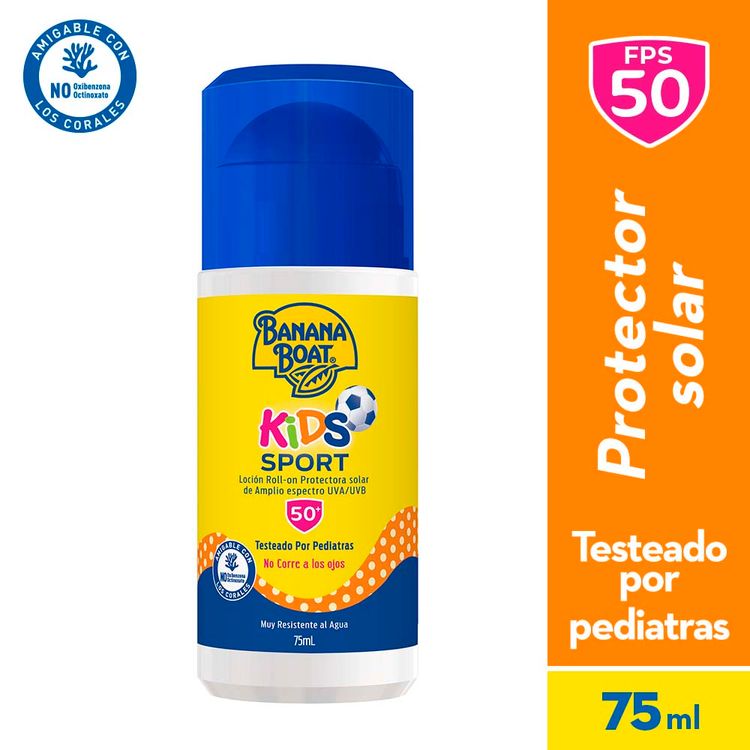 Protector Solar en Roll On Banana Boat Kids Sport FPS50+ 75ml