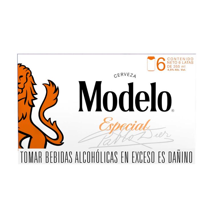 Sixpack Cerveza Modelo Especial Lata 355ml