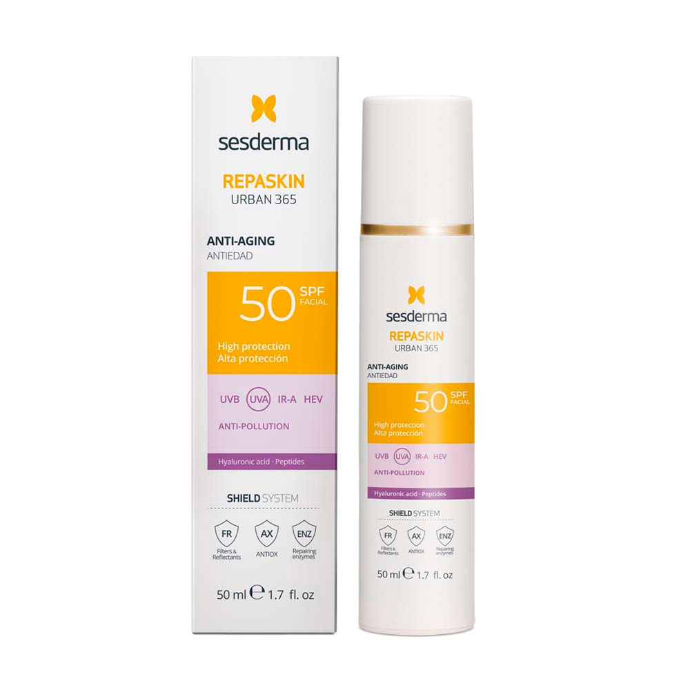Fotoprotector Facial Repaskin Urban 365 FPS50 Antiedad 50ml