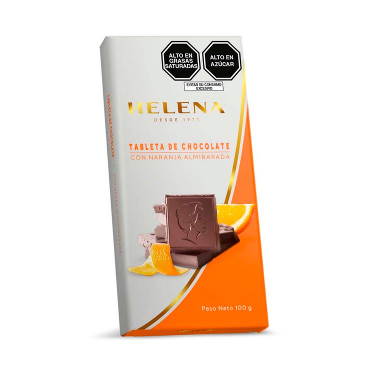 Tableta de Chocolate con Naranja Helena 100g