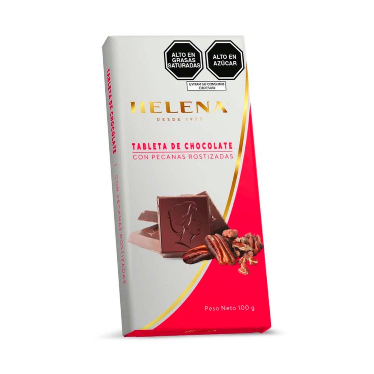 Tableta de Chocolate con Pecanas Helena 100g
