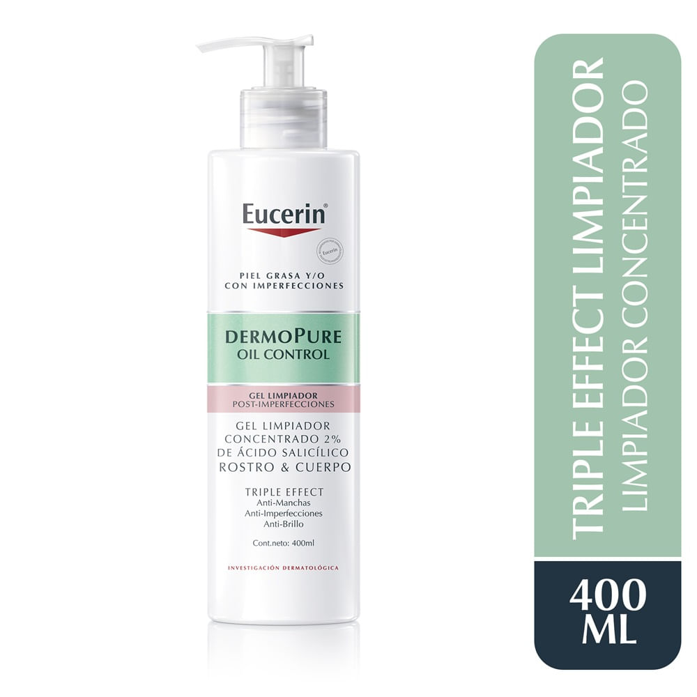Gel Limpiador Eucerin Dermo Pure Oil Control Triple Effect 400ml