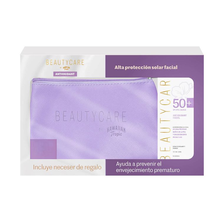 Protector Solar Facial Hawaiian Tropic Beauty Care Antioxidante 50ml + Neceser