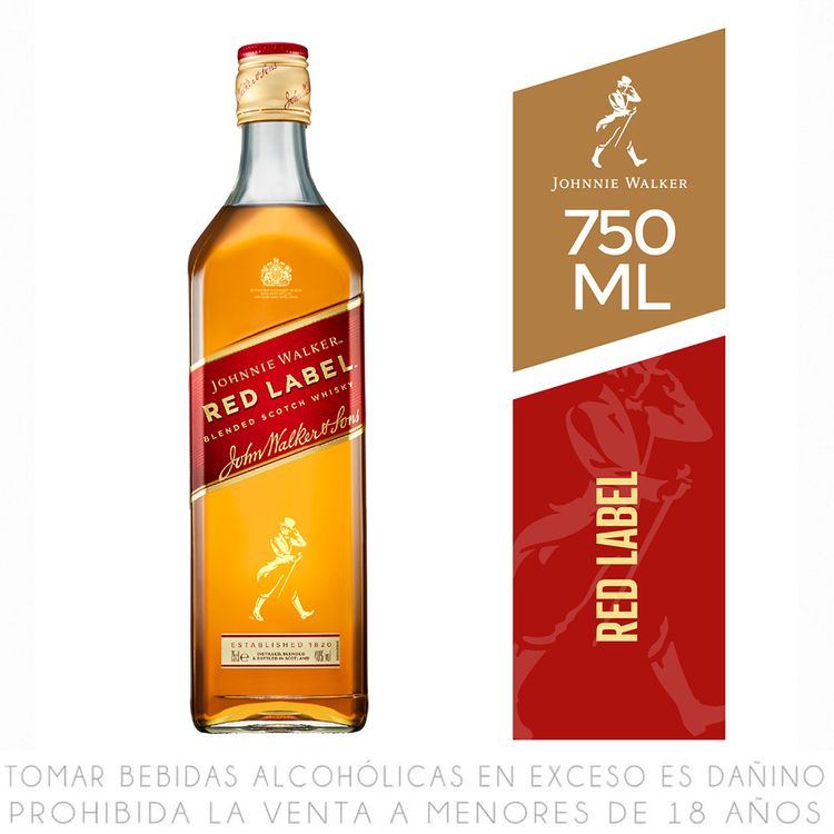 Whisky Johnnie Walker Red Label Botella 750ml