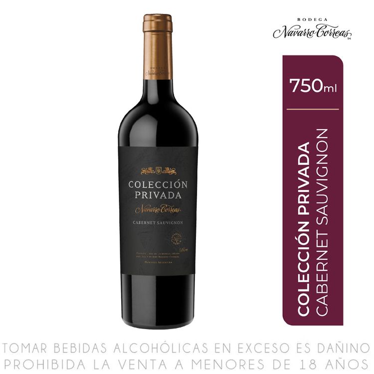 Vino Tinto Cabernet Sauvignon Navarro Correas Colección Privada Botella 750ml