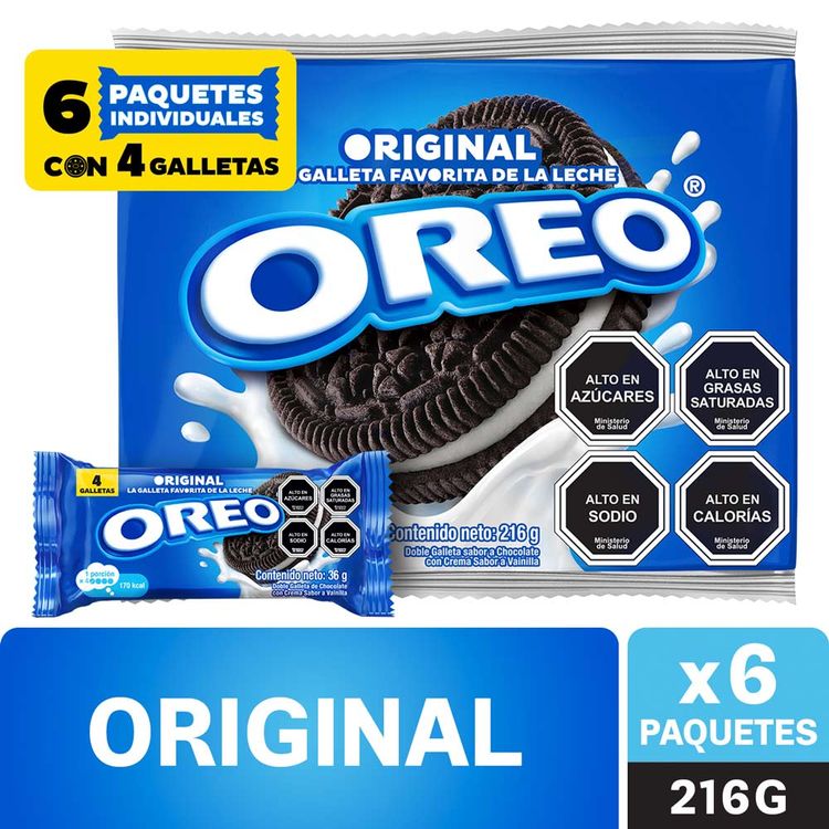 Sixpack Galletas con Crema Oreo Original 36g