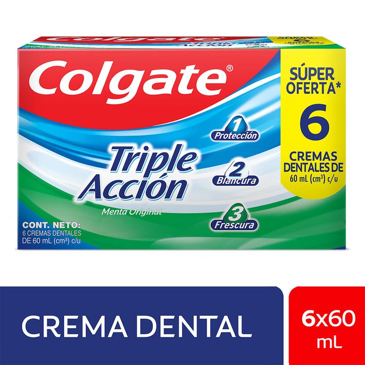 Sixpack Pasta Dental Colgate Triple Acción 60ml