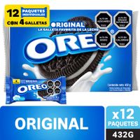 Twelvepack Galletas Rellenas Oreo Original 36g