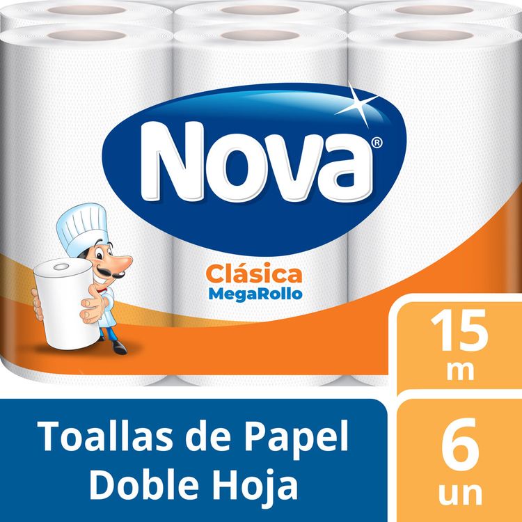 Papel Toalla Nova Clásica Megarrollo 6un