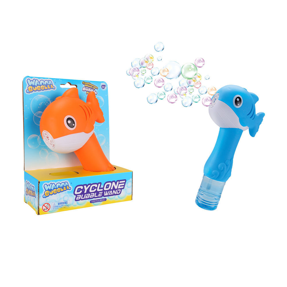 Varita de Burbujas delfín con 60ml de Solución de Burbujas