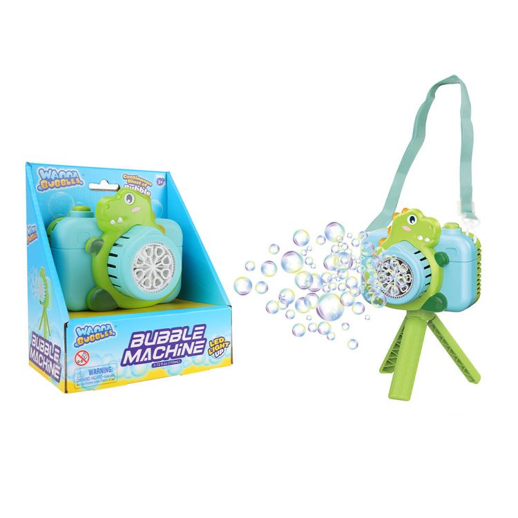 Cámara de Burbujas Dino 110ml de Solución de Burbujas y Soporte