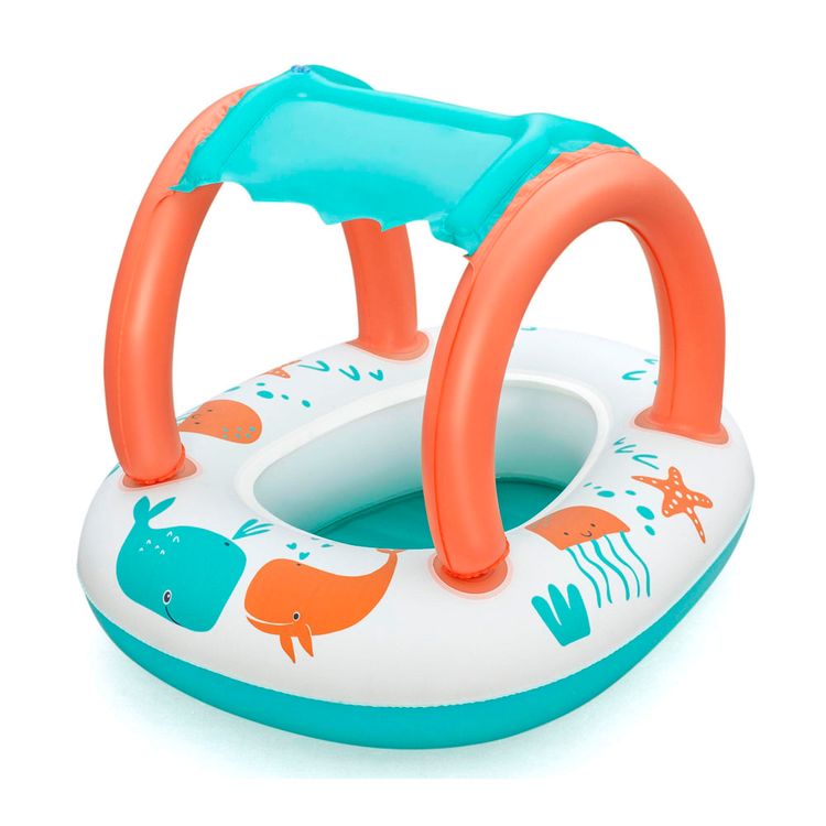 Flotador hinchable para bebés con sombra Comfort Plush de Bestway