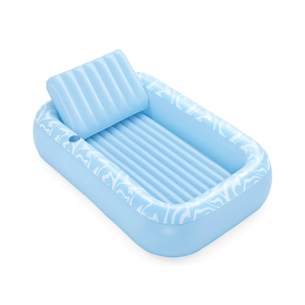 Flotador de piscina y tumbona 2 en 1 para tomar el sol Bestway Sun-Kissed con almohada y portavasos