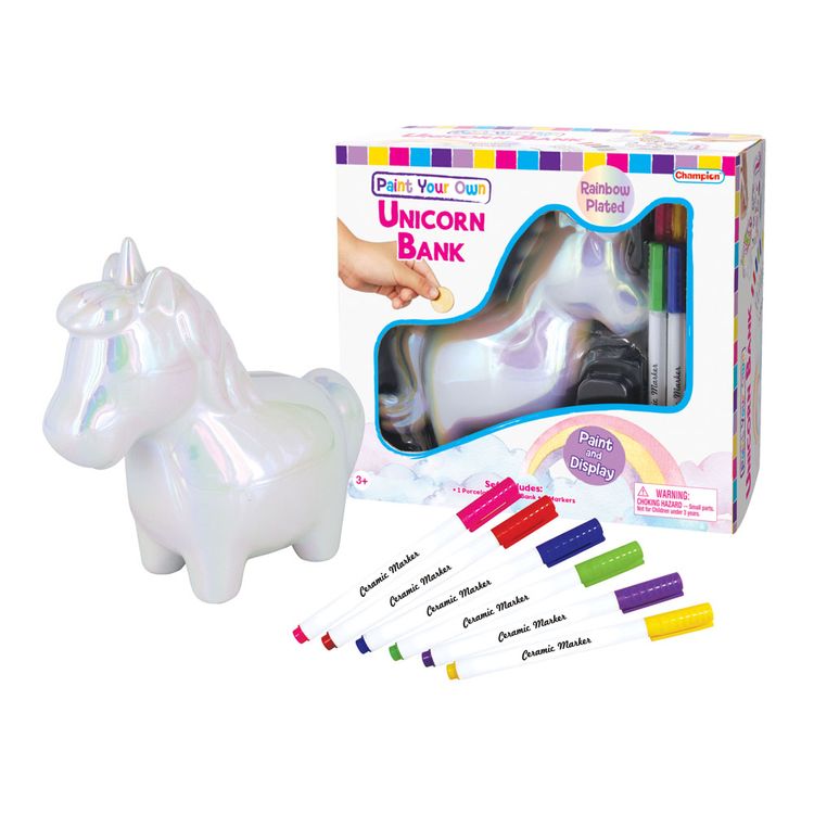 Alcancia Unicornio para Pintar