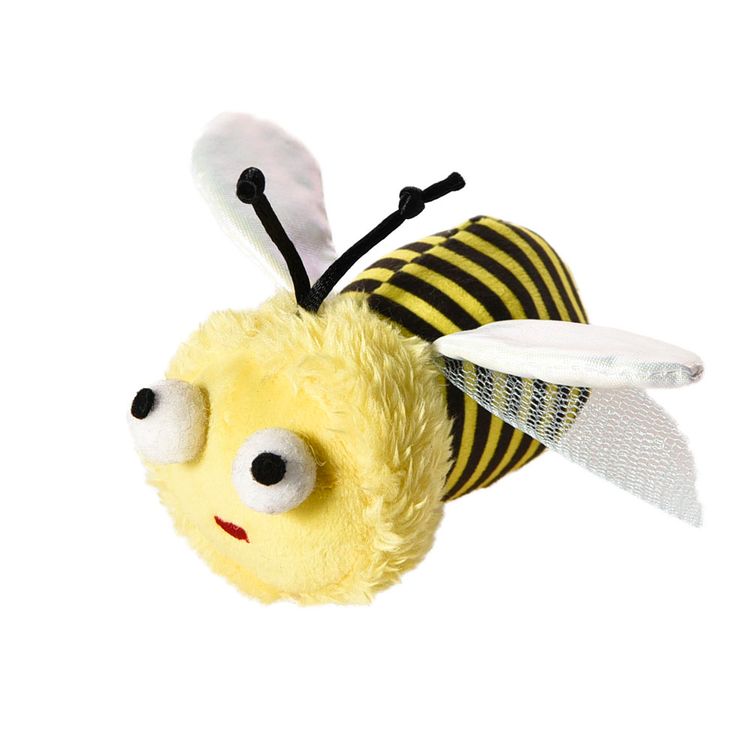 Juguete Pet's Fun Gato Peluche Catnip Abeja Amarilla