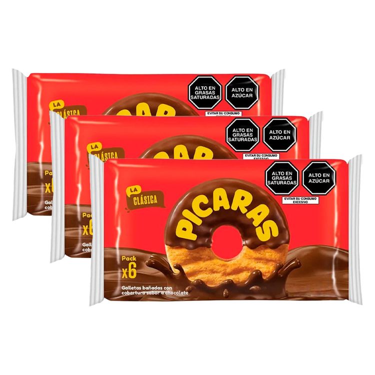 Sixpack x3 Galleta Pícaras La Clásica 38g