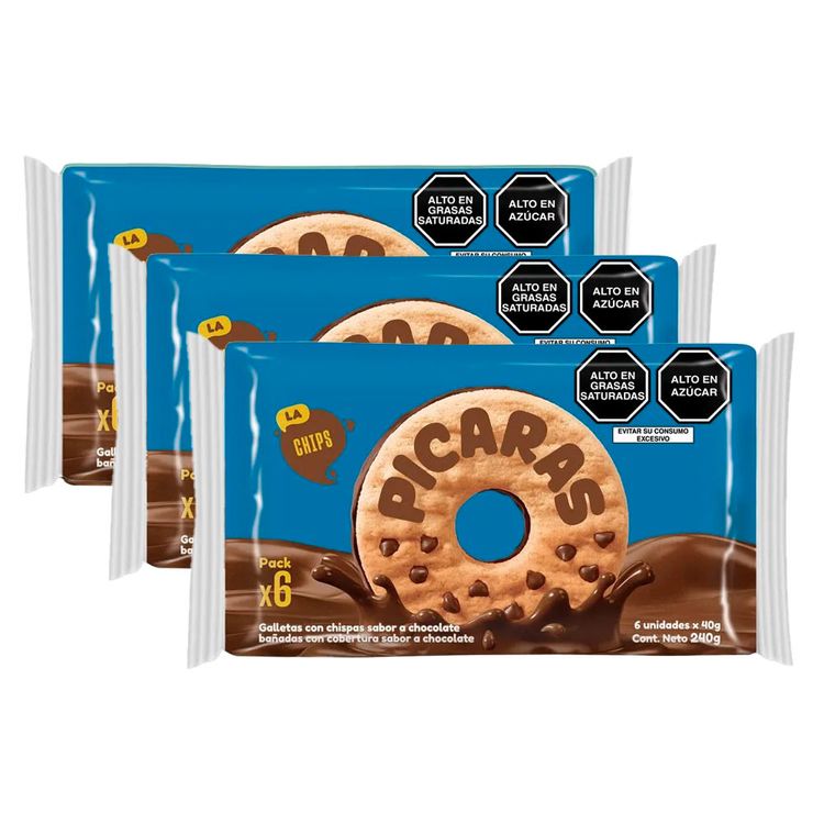 Sixpack x3 Galletas Pícaras La Chips 40g