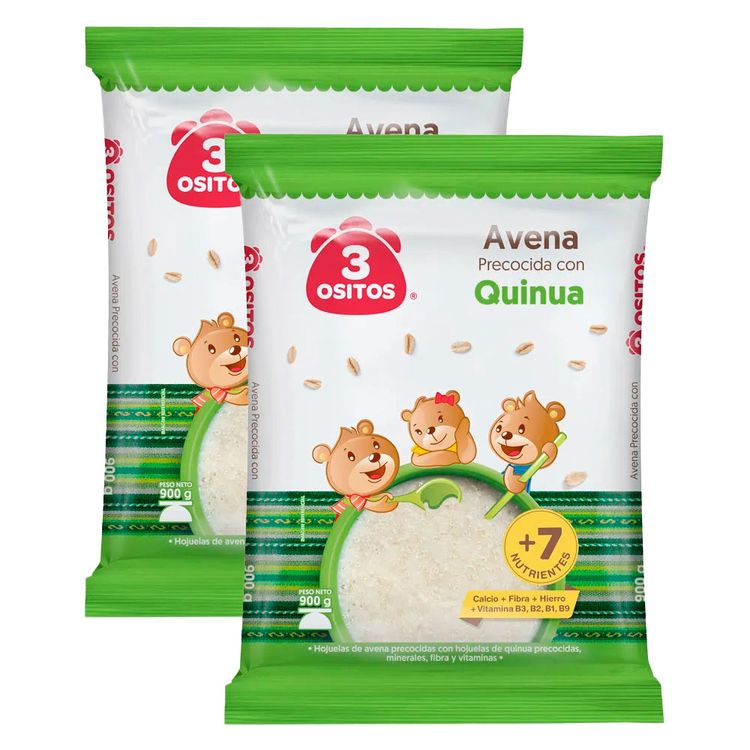 Twopack Quinua Avena 3 Ositos 900g