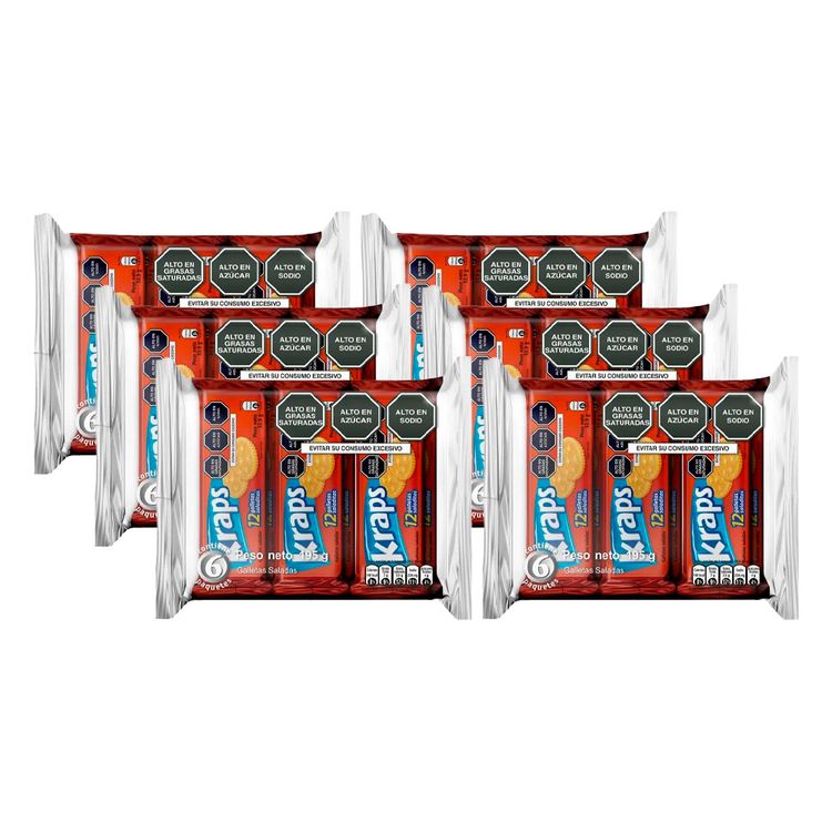 Sixpack Galleta Saladas Kraps 6un