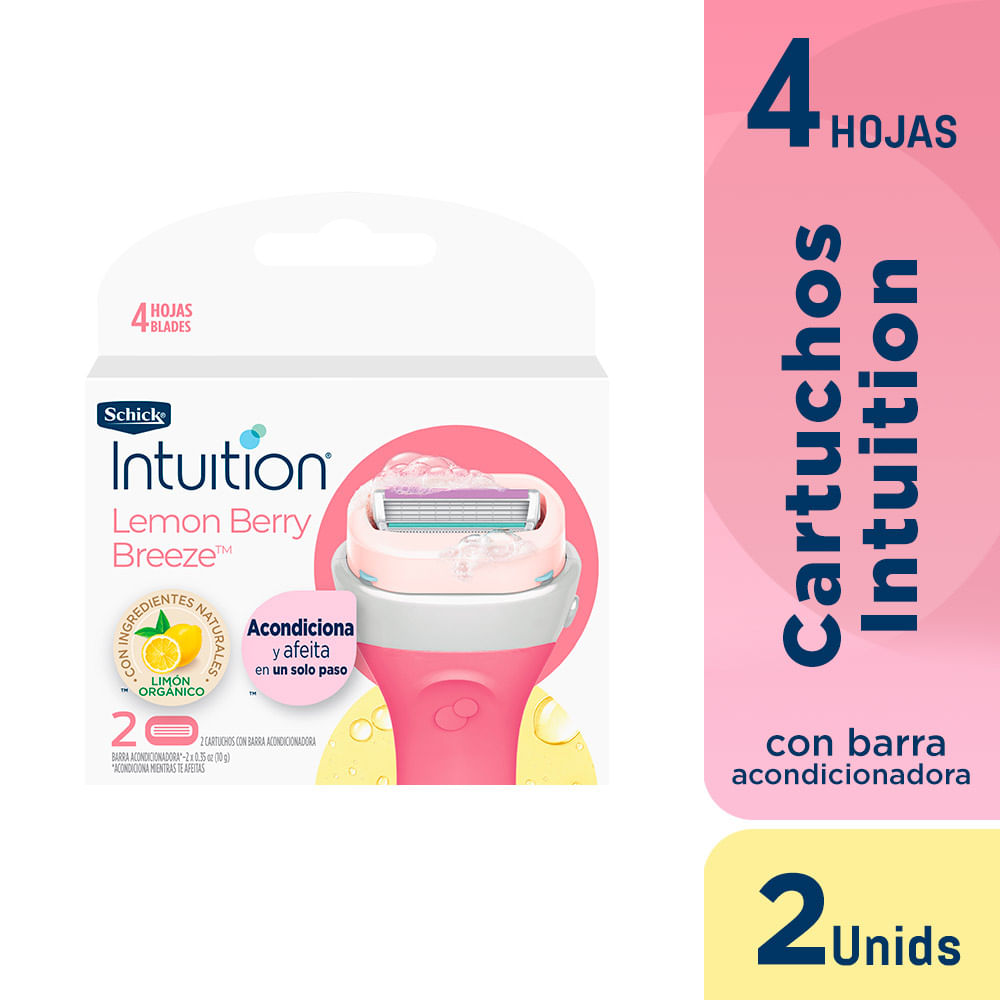Repuesto Máquina de Afeitar Schick Intuition Lemon Berry Breeze 2un