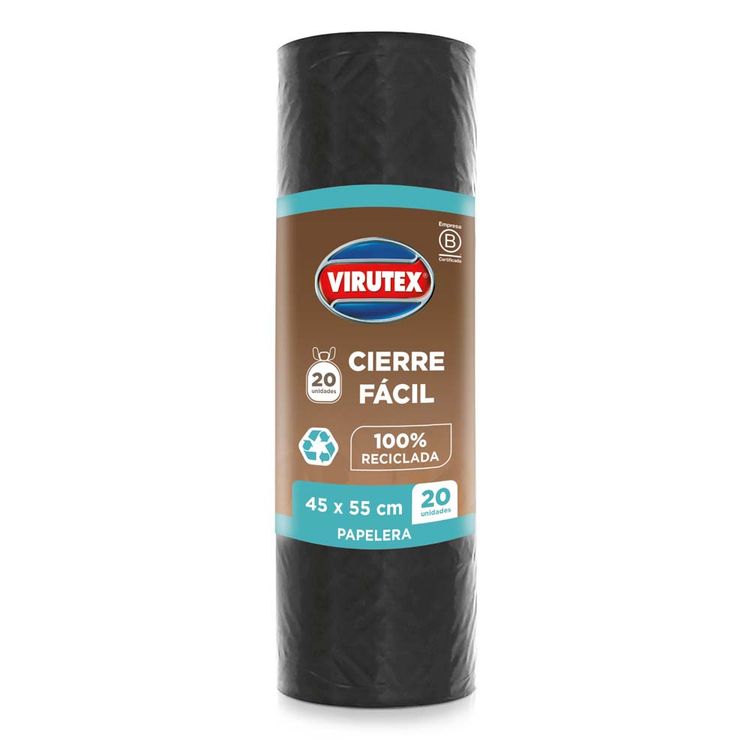 Bolsa de Basura Virutex Cierre Fácil 17L Rollo 20un