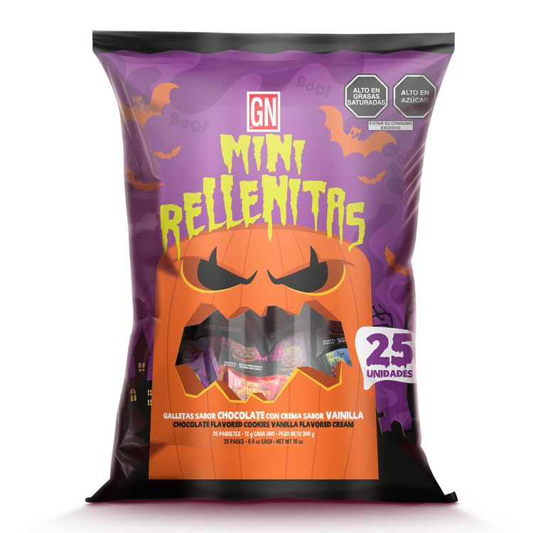 Mini Galletas Rellenitas Halloween 25un