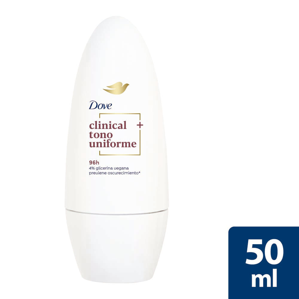 Antitranspirante Roll On Dove Clinical Tono Uniforme 50ml