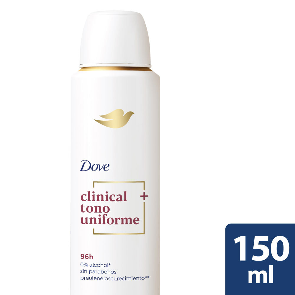 Antitranspirante en Aerosol Dove Clinical Tono Uniforme 150ml