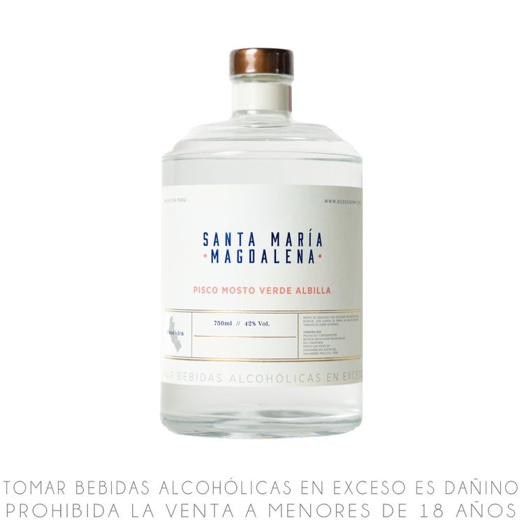 Pisco Mosto Verde Albilla Santa Maria Magdalena Botella 750ml