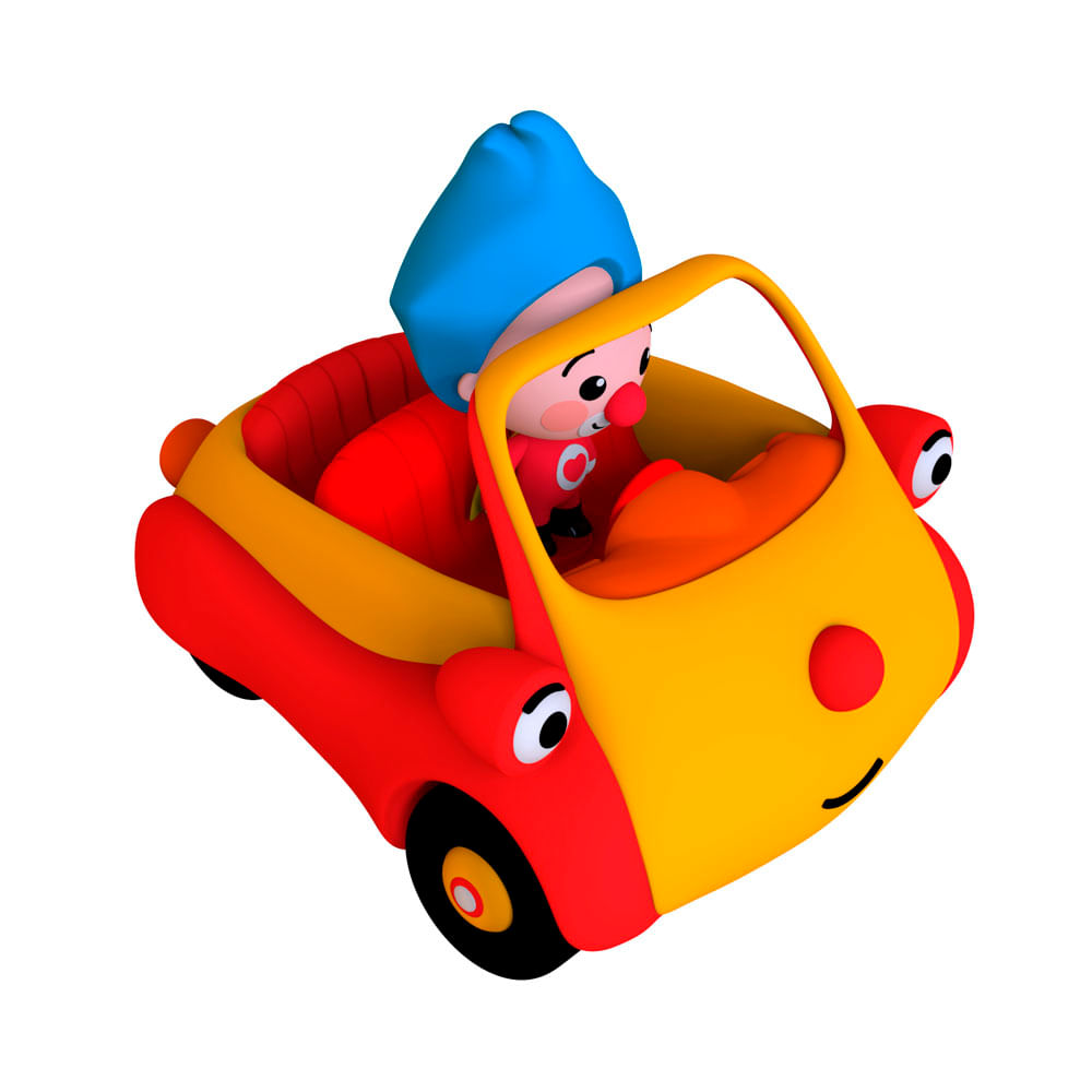 Vehiculo Plim Plim Figura Removible y Musica 25cm