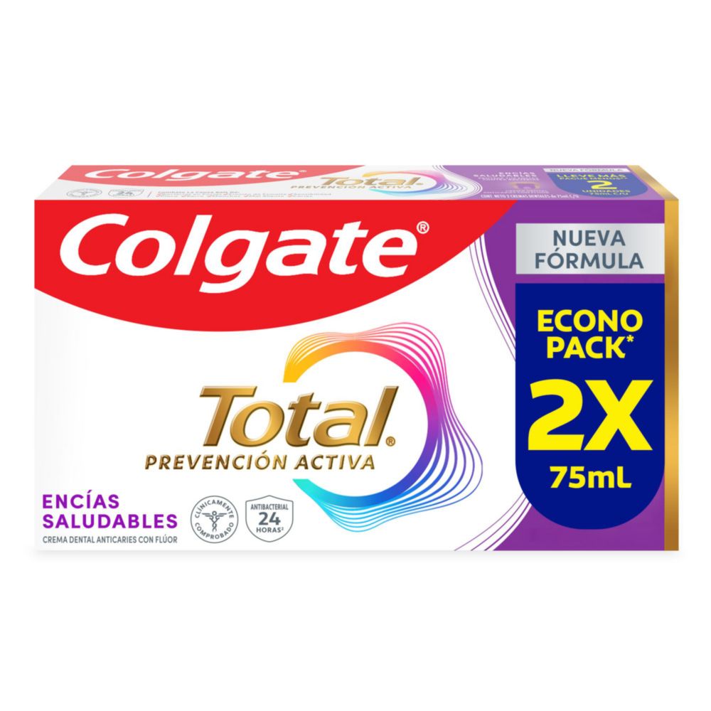 Twopack Crema de Dientes Colgate Total Encías Saludables 75ml