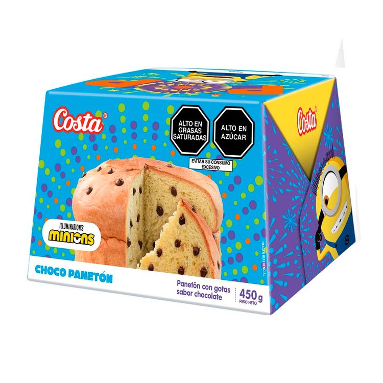 Choco Panetón Costa Minions Caja 450g