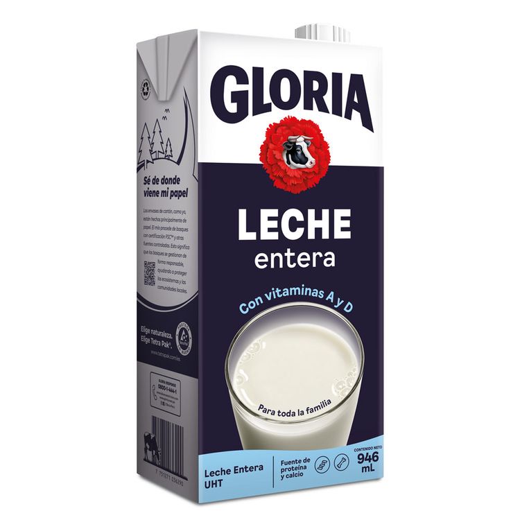 Leche Entera UHT Gloria Caja 946ml