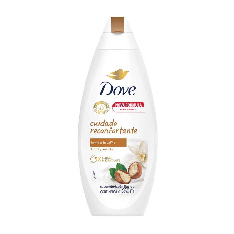 Jabón Líquido Body Wash Dove Karité y Vainilla Frasco 250 ml