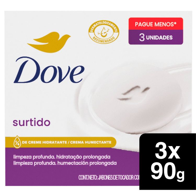 Tripack Jabón en Barra Dove Surtido 90g