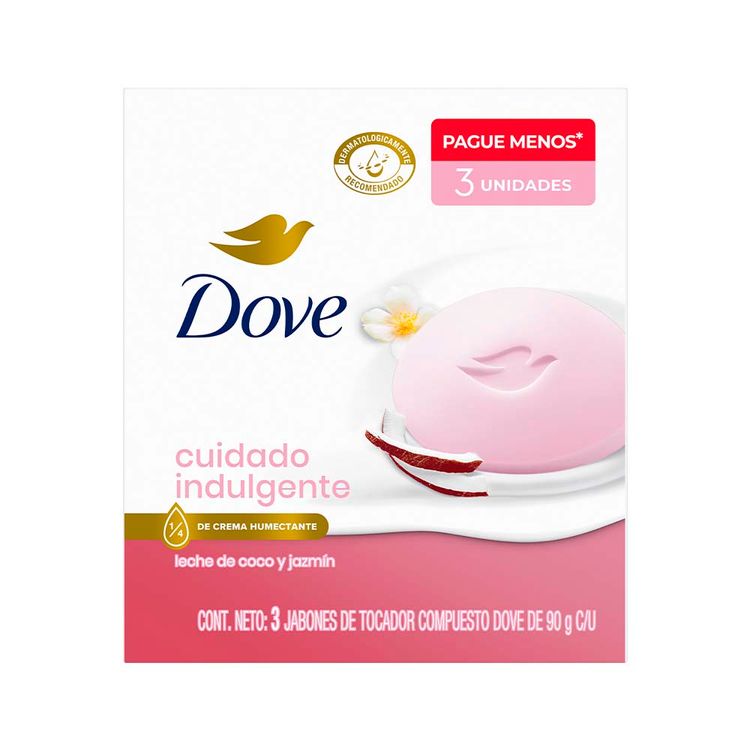 Tripack Jabón en Barra Dove Leche de Coco 90g