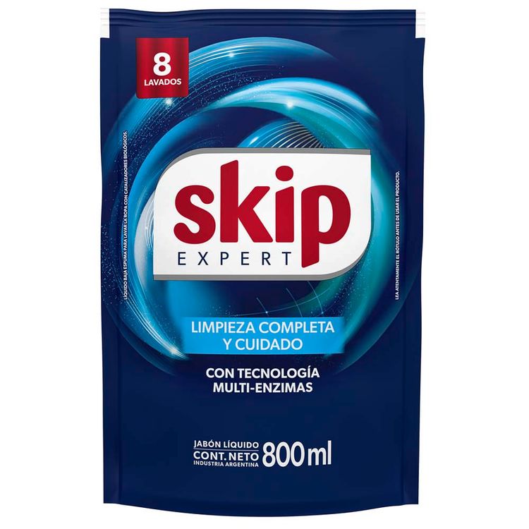 Detergente Líquido Skip Bio Enzimas Doypack 800ml