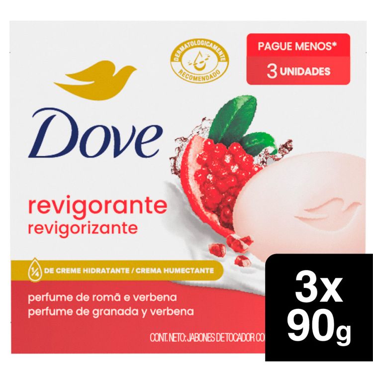 Pack x3 Jabón en Barra Dove Gofresh Revigorizante 90g