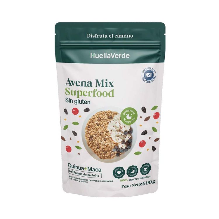Avena Mix con Quinua y Maca Huella Verde 600g