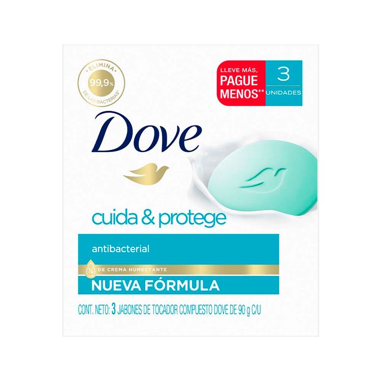 Pack x3 Jabón en Barra Dove Antibacterial 90g