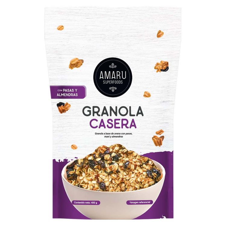 Granola con Pasas y Almendras Amaru Superfoods 400g