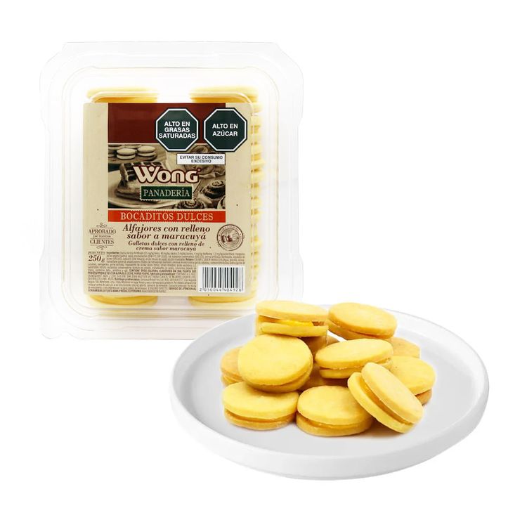 Alfajor con Relleno Sabor Maracuyá Wong 16un