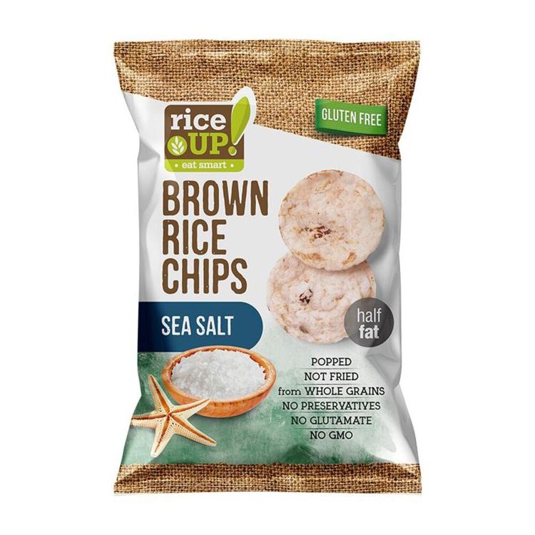 Chips de Arroz Rice Up Sabor Sea Salt 60g